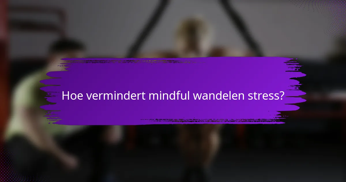 Hoe vermindert mindful wandelen stress?